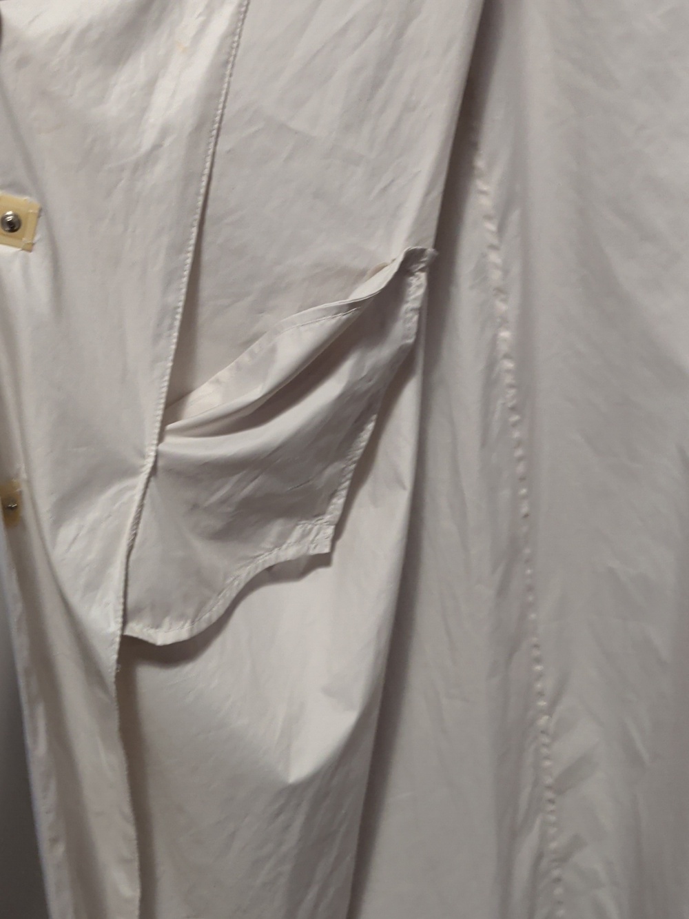 Light Weight White Long Raincoat Trench for Women - Picture 4 of 6